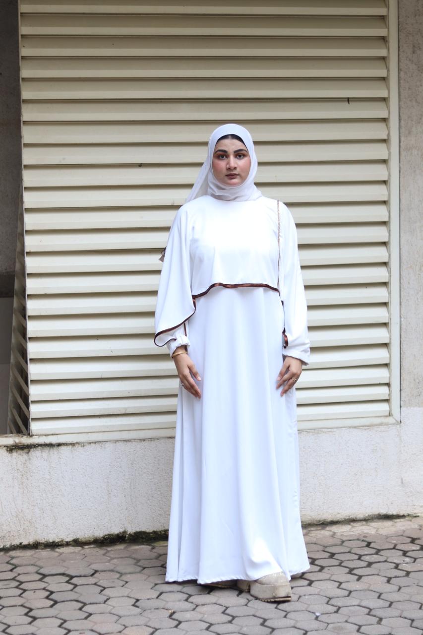 white aura cape abaya